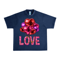 Navy Love heart balloons Valentine's Day Urban Heavy Tee - HowdyJamesFarm