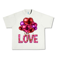 Pistachio Love heart balloons Valentine's Day Urban Heavy Tee - HowdyJamesFarm
