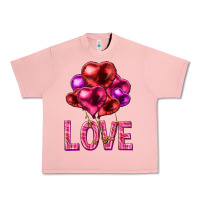 Love Heart Balloons Valentine's Day Urban Heavy Tee | Teevron
