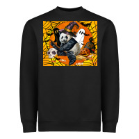 Black panda halloween Heavyweight Sweatshirt - LillyAllenDesigns