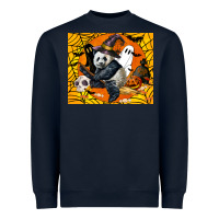 Navy panda halloween Heavyweight Sweatshirt - LillyAllenDesigns