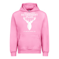 Fuchsia Pink Hunting Retirement Plan Funny Elk Deer Retired Hunter Gift Urban Hoodie - longCreatives
