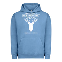 Pigment Pebble Blue Hunting Retirement Plan Funny Elk Deer Retired Hunter Gift Urban Hoodie - longCreatives