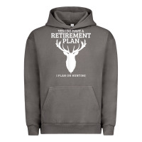 Pigment Tornado Hunting Retirement Plan Funny Elk Deer Retired Hunter Gift Urban Hoodie - longCreatives