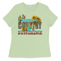 Matcha Raised on Country and Sunshine Ladies Tee - texasbilliewilder