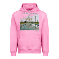 Fuchsia Pink india agra taj mahal mausoleum travel tourist Urban Hoodie - longCreatives