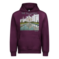 Mauve Wine india agra taj mahal mausoleum travel tourist Urban Hoodie - longCreatives