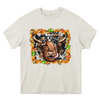 Cream highland cow Heavy Core Tee - JahusDesignShop