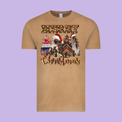 Merry Christmas Trees Vintage Tee Designed By Cowgirlartshop