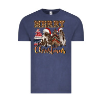 Vintage Denim merry christmas trees Vintage Tee - CowGirlArtShop