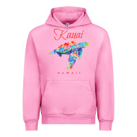 Fuchsia Pink kauai hawaii watercolor sea turtle souvenir Urban Hoodie - longCreatives