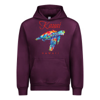 Mauve Wine kauai hawaii watercolor sea turtle souvenir Urban Hoodie - longCreatives