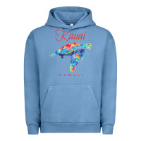 Pigment Pebble Blue kauai hawaii watercolor sea turtle souvenir Urban Hoodie - longCreatives