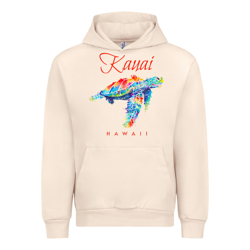 Kauai Hawaii Watercolor Sea Turtle Souvenir Urban Hoodie by longCreatives | Teevron