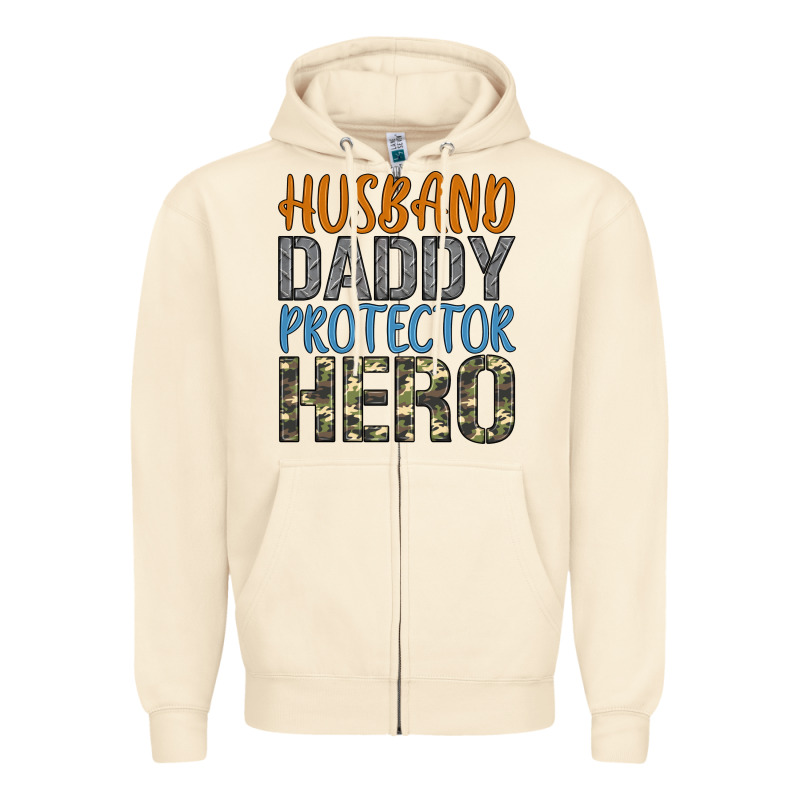 Husband Daddy Protector Hero Zipper Hoodie by Artiststas | Teevron