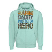 Seafoam husband daddy protector hero Zipper Hoodie - Artiststas