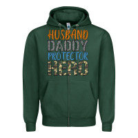 Sports Green husband daddy protector hero Zipper Hoodie - Artiststas