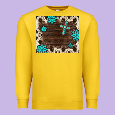 Gemstone Cross Mousepad Premium Sweatshirt Designed By Barkaloodesign