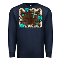 Navy gemstone cross mousepad Premium Sweatshirt - BarkalooDesign