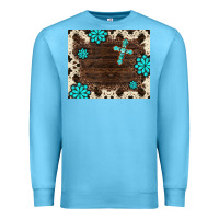 Ocean Blue gemstone cross mousepad Premium Sweatshirt - BarkalooDesign