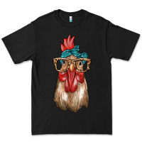Black chicken with bandana and leopard Premium Tee - texasbilliewilder