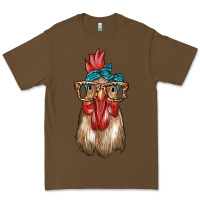 Cacao chicken with bandana and leopard Premium Tee - texasbilliewilder