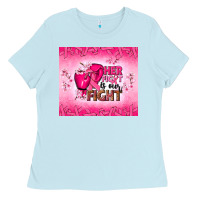 Baby Blue Her fight is our fight Ladies Tee - NancyCooperArtShop