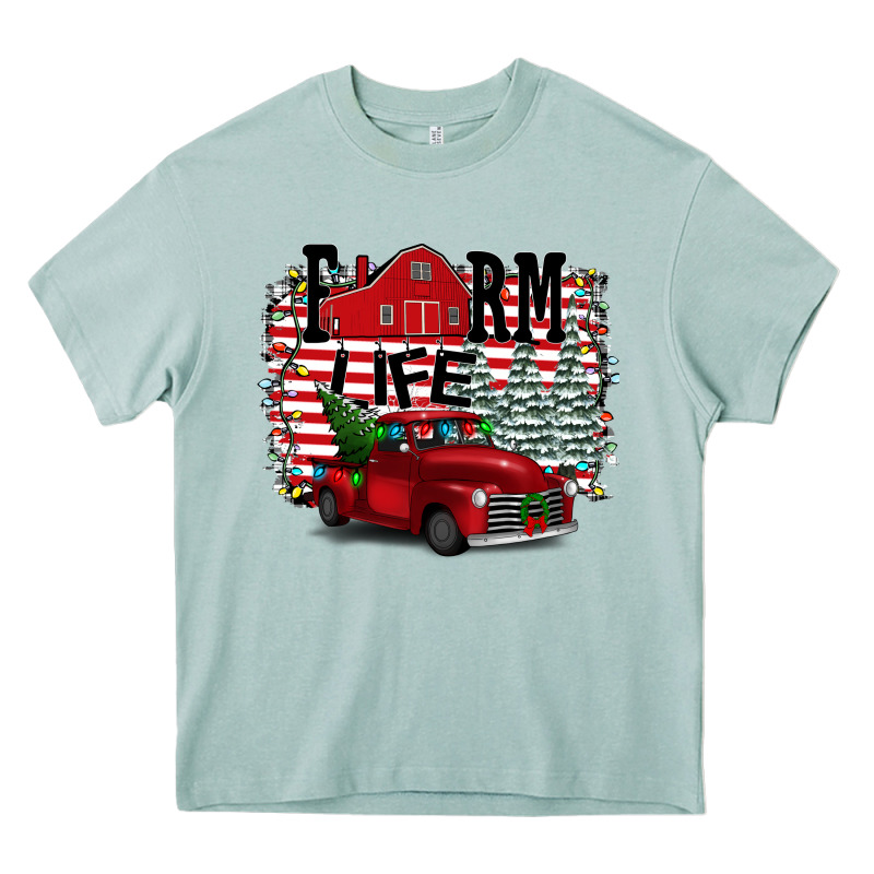 Farm Life Christmas Heavy Core Tee by Bettercallsaul | Teevron
