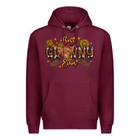 Burgundy best granny ever western theme Premium Hoodie - CowhideDigitalArt