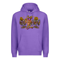 Purple best granny ever western theme Premium Hoodie - CowhideDigitalArt