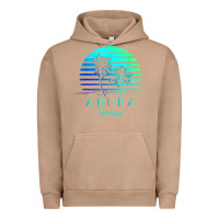 Pigment Burro Vintage Aruba Beach Tropical Vibes Vacation Souvenir Gift Urban Hoodie - longCreatives