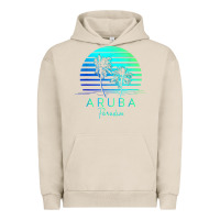 Pigment French Oak Vintage Aruba Beach Tropical Vibes Vacation Souvenir Gift Urban Hoodie - longCreatives