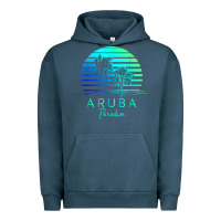 Pigment Midnight Navy Vintage Aruba Beach Tropical Vibes Vacation Souvenir Gift Urban Hoodie - longCreatives