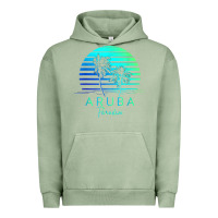 Pigment Oil Green Vintage Aruba Beach Tropical Vibes Vacation Souvenir Gift Urban Hoodie - longCreatives