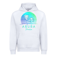 White Vintage Aruba Beach Tropical Vibes Vacation Souvenir Gift Urban Hoodie - longCreatives