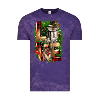 Cloud Purple love snowman gnome Vintage Tee - CowGirlArtShop