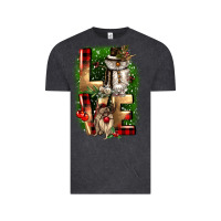 Vintage Black love snowman gnome Vintage Tee - CowGirlArtShop