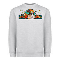 Heather Grey Halloween Guinea Pig Heavyweight Sweatshirt - LillyAllenDesigns