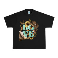 Black Love boots hat western Cowboy Urban Heavy Tee - HowdyJamesFarm