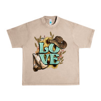French Oak Love boots hat western Cowboy Urban Heavy Tee - HowdyJamesFarm
