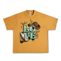 Peanut Butter Love boots hat western Cowboy Urban Heavy Tee - HowdyJamesFarm