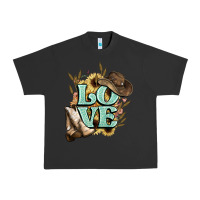 Pigment Black Love boots hat western Cowboy Urban Heavy Tee - HowdyJamesFarm