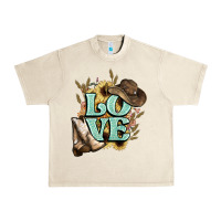 Sandshell Love boots hat western Cowboy Urban Heavy Tee - HowdyJamesFarm