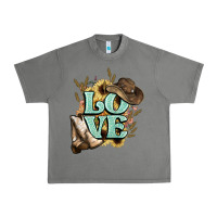 Tornado Love boots hat western Cowboy Urban Heavy Tee - HowdyJamesFarm