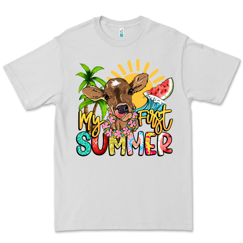 My First Summer Baby Cow Premium Tee by NancyCooperArtShop | Teevron