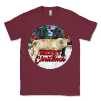 Burgundy Merry Christmas Charolais Bull Classic Tee - RanaPortraitStore