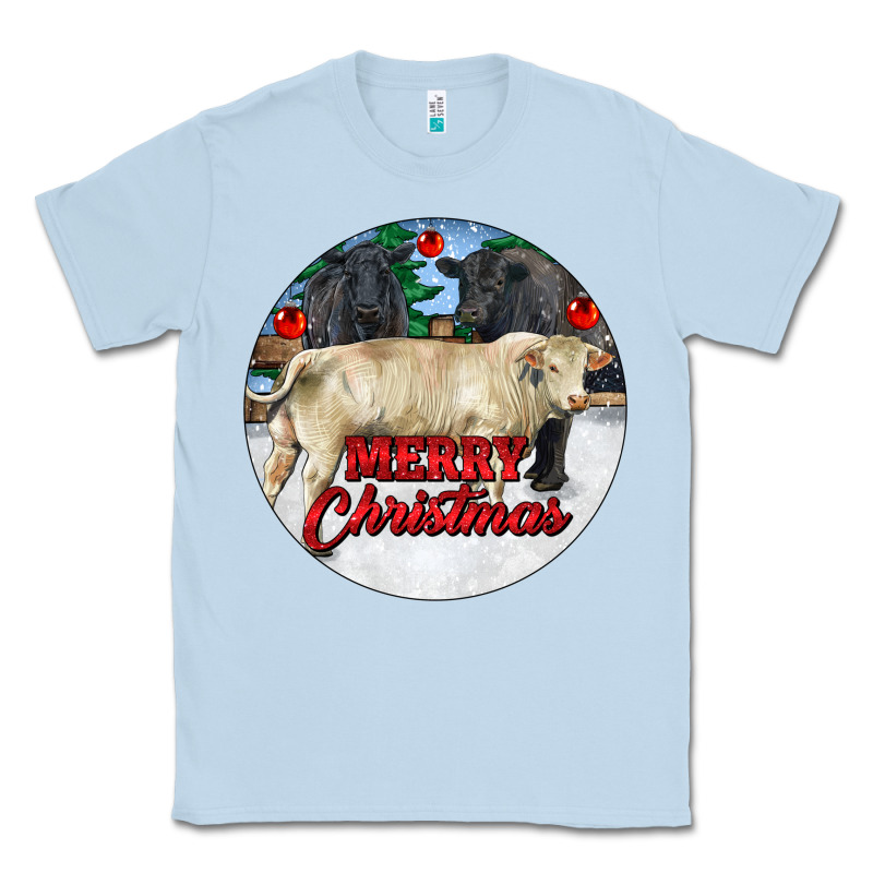Merry Christmas Charolais Bull Classic Tee by RanaPortraitStore | Teevron
