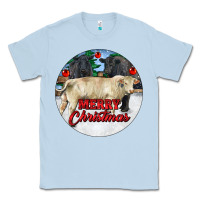 Dusty Blue Merry Christmas Charolais Bull Classic Tee - RanaPortraitStore