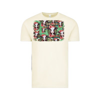 Vintage Arctic baby cow floral aztec background Vintage Tee - Jasminsmagicworld