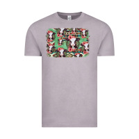 Vintage Zinc baby cow floral aztec background Vintage Tee - Jasminsmagicworld